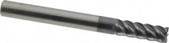 SGS - 1/4", 5 Flute, Single End, Solid Carbide, 0.015" Corner Radius End Mill - 2-1/2" OAL, 45° Helix, Right Hand Flute, 3/4" LOC, Right Hand Cut - Benchmark Tooling