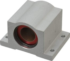 Pacific Bearing - 3/4" ID, 2-3/4" OAW x 2.063" OAL x 2.188" OAH Pillow Block - 1,905 Lb Static Cap, 2-3/8" Btw Mnt Hole Ctrs, 0.937" Base-to-Ctr Ht, Aluminum - Benchmark Tooling