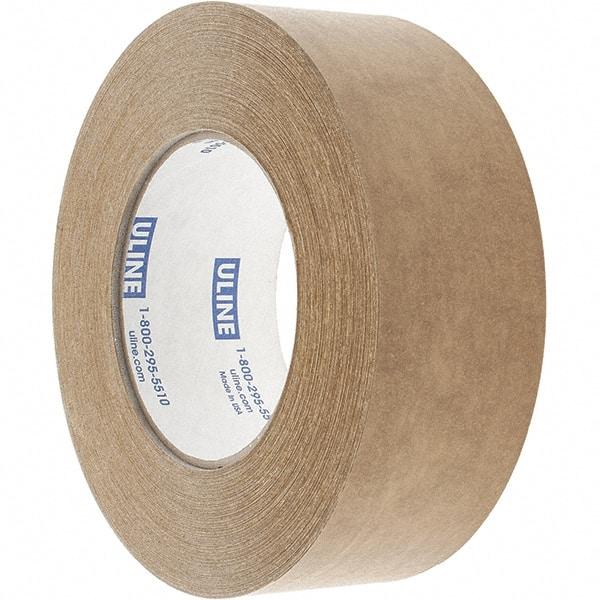 Made in USA - 2" x 60 Yd Tan Rubber Adhesive Sealing Tape - Paper Backing, 7 mil Thick - Benchmark Tooling