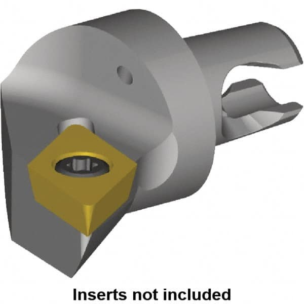 Kennametal - Right Hand Cut, Size KM2016, DP.. Insert Compatiblity, Internal or External Modular Turning & Profiling Cutting Unit Head - 17mm Ctr to Cutting Edge, 20mm Head Length, Through Coolant, Series KM Micro - Benchmark Tooling