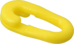 PRO-SAFE - 1-1/2" Wide Barrier Connecting Link - Celcon, Yellow, Use with Plastic Chain - Benchmark Tooling
