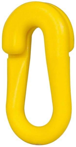 PRO-SAFE - 2" Wide Barrier Connecting Link - Celcon, Yellow, Use with Plastic Chain - Benchmark Tooling