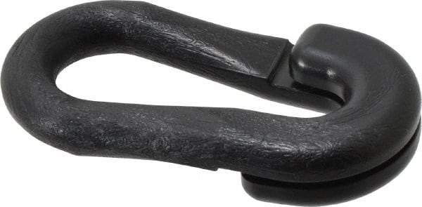 PRO-SAFE - 2" Wide Barrier Connecting Link - Celcon, Black, Use with Plastic Chain - Benchmark Tooling