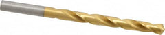 Hertel - Letter O 118° High Speed Steel Jobber Drill - TiN Finish, Right Hand Cut, Spiral Flute, Straight Shank, 4-1/2" OAL, Standard Point - Benchmark Tooling