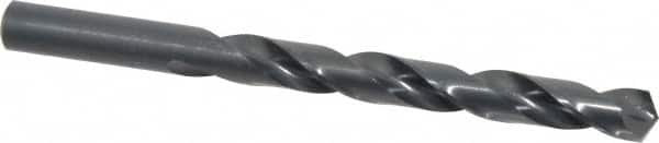 Hertel - 7/16" 135° High Speed Steel Jobber Drill - Oxide Finish, Right Hand Cut, Spiral Flute, Straight Shank, 5-1/2" OAL, Split Point - Benchmark Tooling