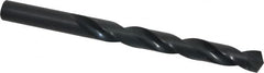 Hertel - 15/32" 135° High Speed Steel Jobber Drill - Oxide Finish, Right Hand Cut, Spiral Flute, Straight Shank, 5-3/4" OAL, Split Point - Benchmark Tooling
