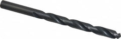 Hertel - Letter R 135° High Speed Steel Jobber Drill - Oxide Finish, Right Hand Cut, Spiral Flute, Straight Shank, 4-3/4" OAL, Split Point - Benchmark Tooling