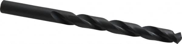 Hertel - Letter W 135° High Speed Steel Jobber Drill - Oxide Finish, Right Hand Cut, Spiral Flute, Straight Shank, 5-1/8" OAL, Split Point - Benchmark Tooling