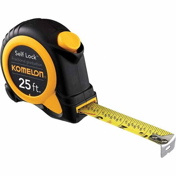 Komelon - 25' x 1" Yellow Blade Tape Measure - Benchmark Tooling