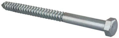 Value Collection - 5/8" Screw, 8" Length Under Head, Steel, Hex Head Lag Screw - Zinc Plated, Grade 2 - Benchmark Tooling
