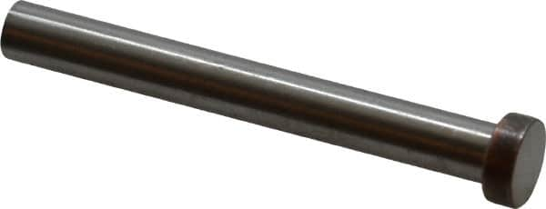 Dayton Lamina - 3/8" Head Diam, 1/4" Shank Diam, Basic Head, A2 Grade Tool Steel, Solid Mold Die Blank & Punch - 1/8" Head Height, 2-1/4" OAL, Blank Punch, Regular (KPB) Series - Benchmark Tooling