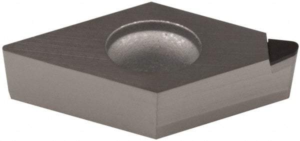 Hertel - HT-DCMX21.51 Grade HT420CD Polycrystalline Diamond (PCD) Turning Insert - Uncoated, Diamond, 1/4" Inscr Circle, 3/32" Thick, 1/64" Corner Radius - Benchmark Tooling