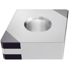 Iscar - CNGA432 M4 Grade IB25HC PCBN Turning Insert - TiN Finish, 80° Diamond, 1/2" Inscr Circle, 3/16" Thick, 1/32" Corner Radius - Benchmark Tooling
