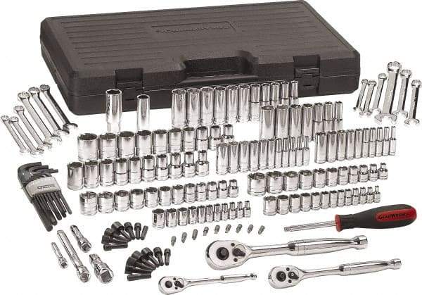 GearWrench - 165 Piece 1/4, 3/8 & 1/2" Drive Mechanic's Tool Set - Comes in Blow Molded Case - Benchmark Tooling