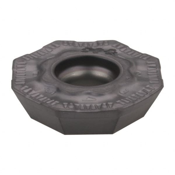 Iscar - OFCT07T3 16 Grade IC908 Carbide Milling Insert - TiAlN Finish, 0.1772" Thick, 18mm Inscribed Circle, 1mm Corner Radius - Benchmark Tooling