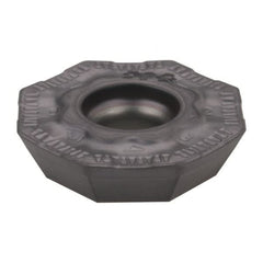 Iscar - OFCT07T3 16 Grade IC908 Carbide Milling Insert - TiAlN Finish, 0.1772" Thick, 18mm Inscribed Circle, 1mm Corner Radius - Benchmark Tooling