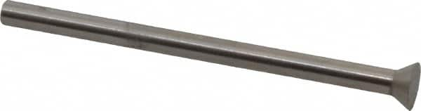 Dayton Lamina - 0.225" Head Diam, 1/8" Shank Diam, Quill Head, High Speed Steel Solid Mold Die Blank & Punch - 60° Head Angle, 0.0875" Head Height, 2" OAL, Blank Punch, KWX Series - Benchmark Tooling