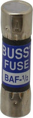 Cooper Bussmann - 250 VAC, 0.5 Amp, Fast-Acting General Purpose Fuse - Fuse Holder Mount, 1-1/2" OAL, 10 at 125 V kA Rating, 13/32" Diam - Benchmark Tooling