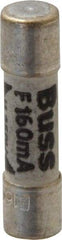 Cooper Bussmann - 250 VAC, 32 VDC, 0.16 Amp, Fast-Acting Miniature Ceramic Fuse - 20mm OAL, 5mm Diam - Benchmark Tooling