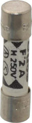 Cooper Bussmann - 250 VAC, 32 VDC, 2 Amp, Fast-Acting Miniature Ceramic Fuse - 20mm OAL, 5mm Diam - Benchmark Tooling