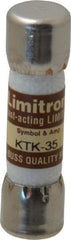 Cooper Bussmann - 600 VAC, 35 Amp, Fast-Acting General Purpose Fuse - Fuse Holder Mount, 1-1/2" OAL, 100 at AC kA Rating, 13/32" Diam - Benchmark Tooling