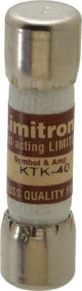 Cooper Bussmann - 600 VAC, 40 Amp, Fast-Acting General Purpose Fuse - Fuse Holder Mount, 1-1/2" OAL, 100 at AC kA Rating, 13/32" Diam - Benchmark Tooling