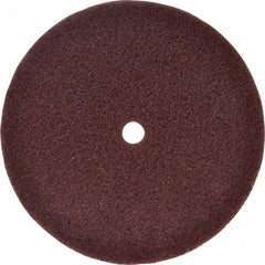 3M - 6" Fine Grade Aluminum Oxide Deburring Disc - 1/2" Center Hole, Arbor Connection, Maroon, 4,000 Max RPM - Benchmark Tooling