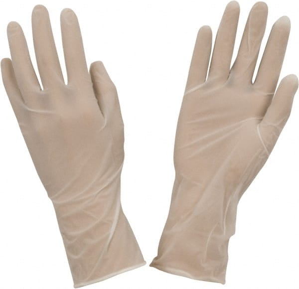 Disposable Gloves: Size X-Large, 5 mil, Nitrile Natural, 12″ Length