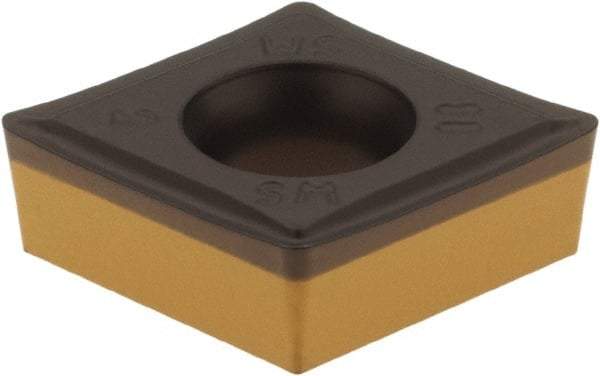 Iscar - CCMT432 SM Grade IC8250 Carbide Turning Insert - TiCN/Al2O3 Finish, 80° Diamond, 1/2" Inscr Circle, 3/16" Thick, 1/32" Corner Radius - Benchmark Tooling