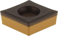 Iscar - CCMT432 SM Grade IC8250 Carbide Turning Insert - TiCN/Al2O3 Finish, 80° Diamond, 1/2" Inscr Circle, 3/16" Thick, 1/32" Corner Radius - Benchmark Tooling
