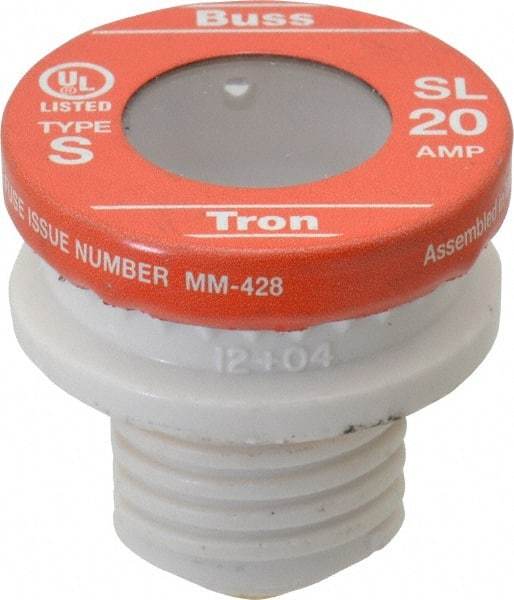 Cooper Bussmann - 125 VAC, 20 Amp, Time Delay Plug Fuse - 10 (RMS Symmetrical) kA Rating - Benchmark Tooling