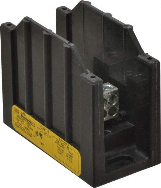 Cooper Bussmann - 1 Pole, 175 Amp, 8-2/0 AWG (Al), 14-2/0 AWG (Cu) Primary, 4-14 AWG (Cu), 4-8 AWG (Al) Secondary, Thermoplastic Power Distribution Block - 600 VAC/VDC, 1 Primary Connection, 1.96 Inch Long x 3.32 Inch Deep x 4 Inch High - Benchmark Tooling