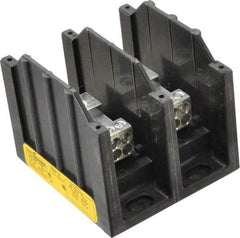 Cooper Bussmann - 2 Poles, 175 Amp, 8-2/0 AWG (Al), 14-2/0 AWG (Cu) Primary, 4-14 AWG (Cu), 4-8 AWG (Al) Secondary, Thermoplastic Power Distribution Block - 600 VAC/VDC, 1 Primary Connection, 3.58 Inch Long x 3.32 Inch Deep x 4 Inch High - Benchmark Tooling