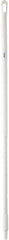 Vikan - 51 x 1-1/4" Fiberglass Squeegee Handle - European Threaded Connection, White - Benchmark Tooling