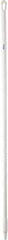 Vikan - 59 x 1-1/4" Fiberglass Squeegee Handle - European Threaded Connection, White - Benchmark Tooling