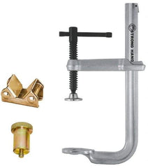 Strong Hand Tools - 4-3/4" Deep Throat, 12-1/2" Max Capacity, 4 in 1 Sliding Arm Clamp - 1,200 Lb Clamping Pressure - Benchmark Tooling