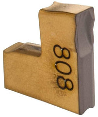 Iscar - TAG C IC808 Grade, 0.0807" Cutting Width, Carbide Cutoff Insert - 6° Left Hand Lead Angle, 0.0079" Cnr Rad, TiAlN Coated, Single End - Benchmark Tooling