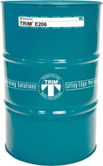 Master Fluid Solutions - TRIM E206, 54 Gal Drum Cutting & Grinding Fluid - Water Soluble, For Gear Hobbing, Heavy-Duty Broaching, High Speed Turning - Benchmark Tooling