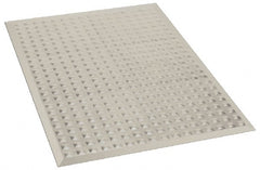 36 Inch Long x 24 Inch Wide x 1/2 Inch Thick, Dry and Wet Environment, Reusable, Raised Rectangle and Dome Pattern Clean Room Matting SBR and Nitrile Rubber, Gray, Series 580