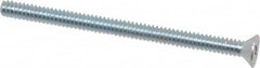 Value Collection - #6-32 UNC, 2" OAL Phillips Drive Machine Screw - Flat Head, Grade 2 Steel, Zinc-Plated Finish, Without Washer - Benchmark Tooling