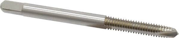 Kennametal - #8-32 UNC, 2 Flute, Bright Finish, High Speed Steel Spiral Point Tap - Plug Chamfer, Right Hand Thread, 2.13" OAL, 3/4" Thread Length, 0.168" Shank Diam, 3B Class of Fit, Series 5301 - Exact Industrial Supply