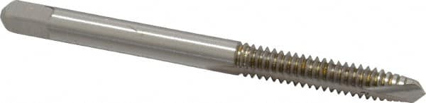Kennametal - #10-24 UNC, 2 Flute, Bright Finish, High Speed Steel Spiral Point Tap - Plug Chamfer, Right Hand Thread, 2.38" OAL, 7/8" Thread Length, 0.194" Shank Diam, Series 5301 - Exact Industrial Supply