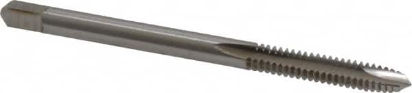 Kennametal - #6-32 UNC, 2 Flute, Bright Finish, High Speed Steel Spiral Point Tap - Plug Chamfer, Right Hand Thread, 2" OAL, 11/16" Thread Length, 0.141" Shank Diam, 2B Class of Fit, Series 5301 - Exact Industrial Supply