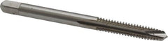 Kennametal - #10-24 UNC, 2 Flute, Bright Finish, High Speed Steel Spiral Point Tap - Plug Chamfer, Right Hand Thread, 2.38" OAL, 7/8" Thread Length, 0.194" Shank Diam, 2B/3B Class of Fit, Series 5301 - Exact Industrial Supply