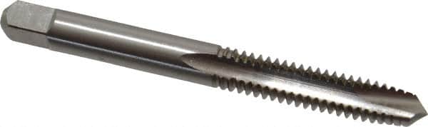 Kennametal - 1/4-20 UNC, 2 Flute, Bright Finish, High Speed Steel Spiral Point Tap - Plug Chamfer, Right Hand Thread, 2-1/2" OAL, 1" Thread Length, 0.255" Shank Diam, Series 5301 - Exact Industrial Supply