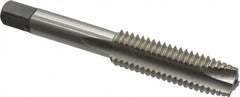 Kennametal - 1/2-13 UNC, 3 Flute, Bright Finish, High Speed Steel Spiral Point Tap - Plug Chamfer, Right Hand Thread, 3.38" OAL, 1.656" Thread Length, 0.367" Shank Diam, 3B Class of Fit, Series 5301 - Exact Industrial Supply