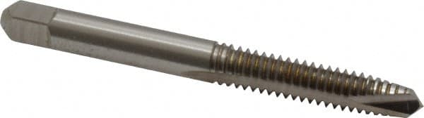 Kennametal - 1/4-20 UNC, 2 Flute, Bright Finish, High Speed Steel Spiral Point Tap - Plug Chamfer, Right Hand Thread, 2-1/2" OAL, 1" Thread Length, 0.255" Shank Diam, 2B Class of Fit, Series 5301 - Exact Industrial Supply