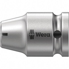 Wera - Socket Adapters & Universal Joints Type: Square-Drive to Hex Bit Adapter Female Size: 3/8 Socket Drive to 1/4 Hex - Benchmark Tooling