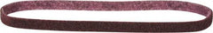 Norton - 1/2" Wide x 24" OAL, Aluminum Oxide Abrasive Belt - Aluminum Oxide, Medium, Nonwoven, Series STE-VS - Benchmark Tooling