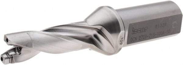 Iscar - 0.709" to 0.744" Diam, 3xD, 2.13" Max Depth, 1" Shank Diam, 5.45" OAL, Replaceable-Tip Drill - FCP, ICK, ICK-2M, ICM, ICP, iCP-2M Insert, 84853050 Toolholder, Series SumoCham - Benchmark Tooling
